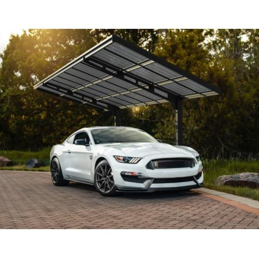 Sydney Wave 10ft x 20ft Cantilever Carport- Black Aluminium