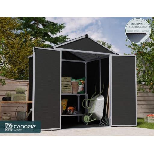 Palram-Canopia_Garden_Sheds_Rubicon_6x5_2x1.5_Grey_Main_Multiwall_Technology_With-Logo-610x472.jpg