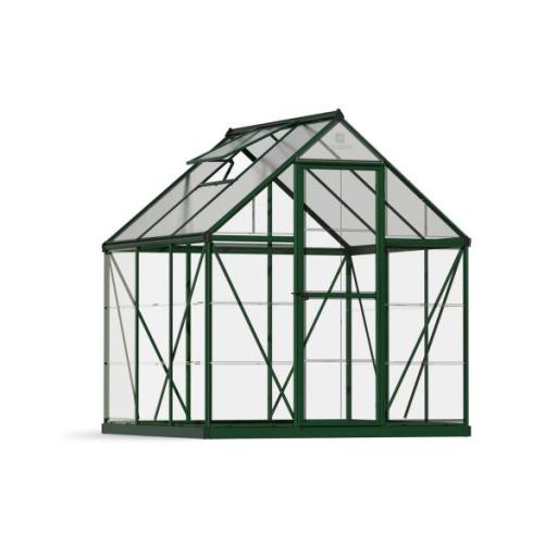 Hybrid 6ft x 6ft Polycarbonate Greenhouse Kit - Green Structure