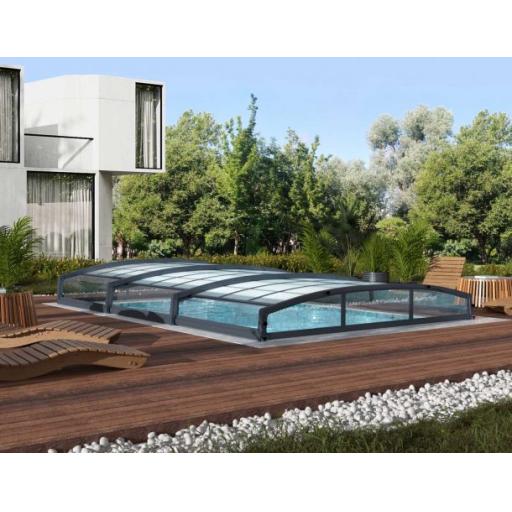 Majorca 15' x 28' Pool Enclosure Kit- Grey Structure