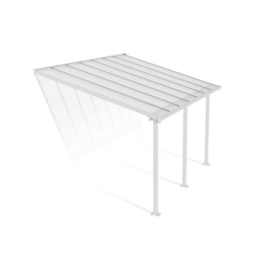 Olympia Patio Cover 3m x 4.3m - White Aluminium Frame & Clear Polycarbonate