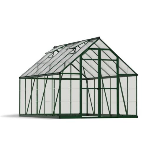 Balance 8ft x 12ft Polycarbonate Greenhouse - Green Frame