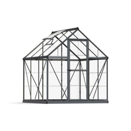 Harmony 6ft x 6ft Polycarbonate Greenhouse - Grey Frame