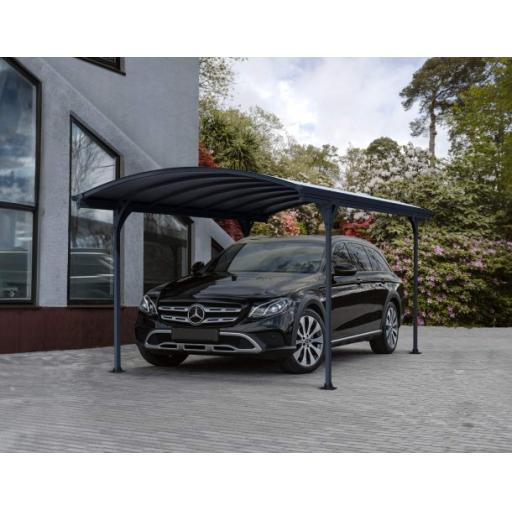 Vitoria 10ft x 17ft  Carport - Grey Aluminium