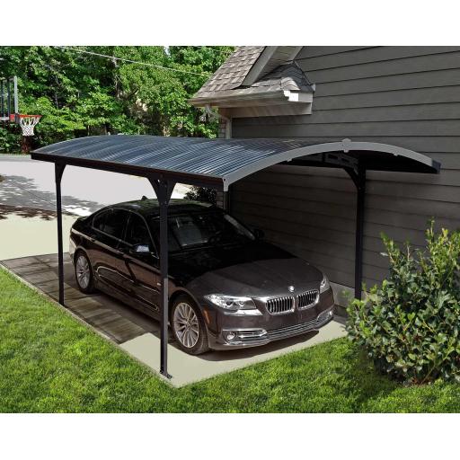 Atlas 10ft x 16ft Carport - Grey Aluminium