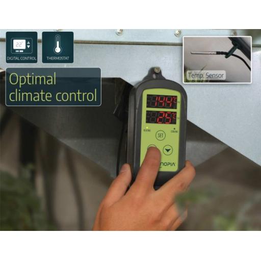 Portable Splash Resistant Greenhouse Fan Heater 2400W UK