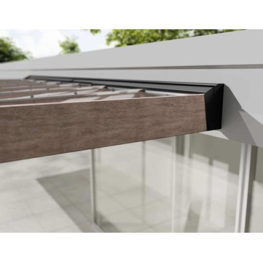 Helsinki Cedar Wood Patio Cover 3 x 5.3m Solar Control Panels