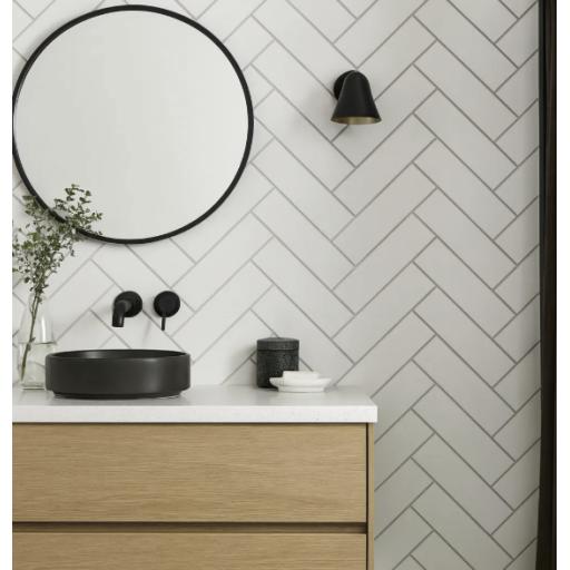 Diagonal Herringbone - PVC Shower & Bathroom Panel