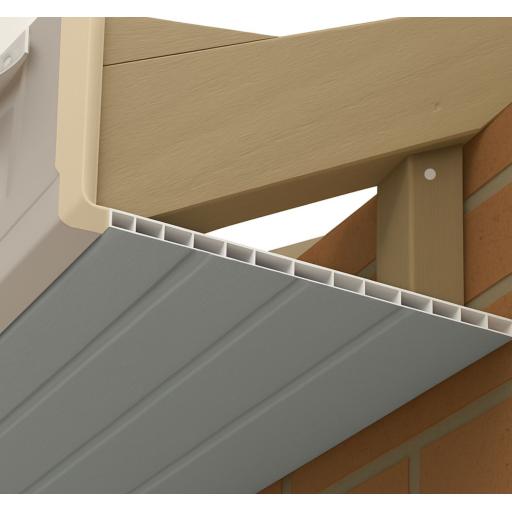 example of white upvc hollow soffit board