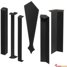 fascia and soffit components in black ash
