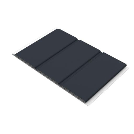 Anthracite 300mm x 10mm uPVC Hollow Soffit Board - 5m