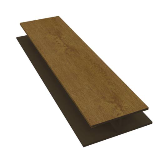 golden oak soffit h section joint 5 meter freefoam