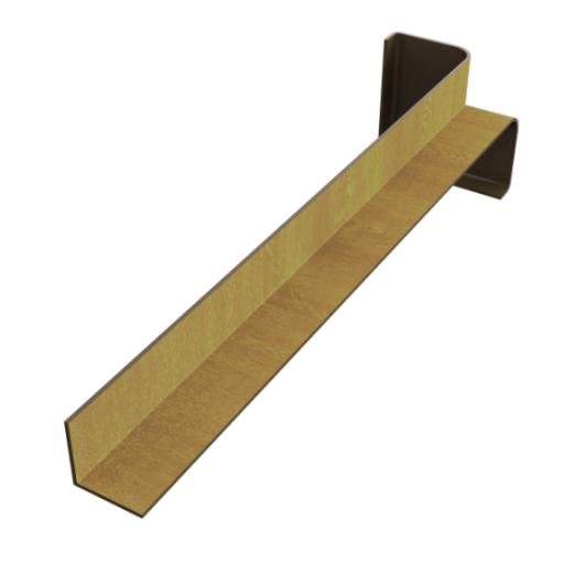 300mm internal fascia corner golden oak freefoam
