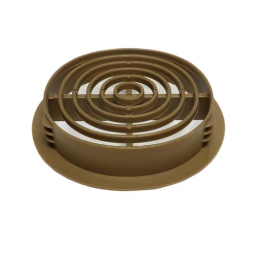 golden oak circular soffit vent 70mm freefoam