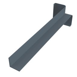 300mm dark grey 90 degree square internal corner 