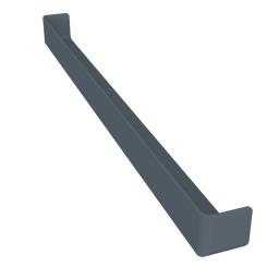 600mm dark grey square double corner