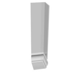 300mm ogee fascia corner white