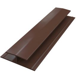 freefoam colormax 5 meter soffit board H joint trim leather brown