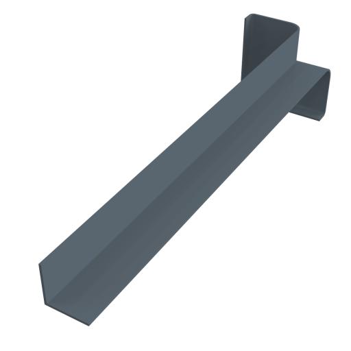300mm dark grey 90 degree square internal corner 