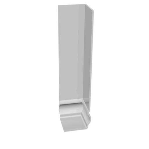300mm ogee fascia corner white