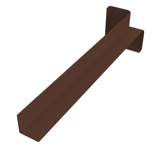 300mm leather brown 90 degree square internal corner 