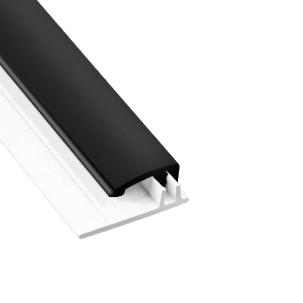 L Strip For Wall Cladding Slate Black Gloss Wall Cladding Two Part Capping Strip