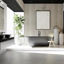 champs elysees woodgrain waterproof slatted bathroom and shower wall panel