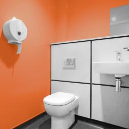 orange pvc in a toilet