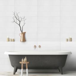 snow white gloss 600 x 150 tile effect perform panel