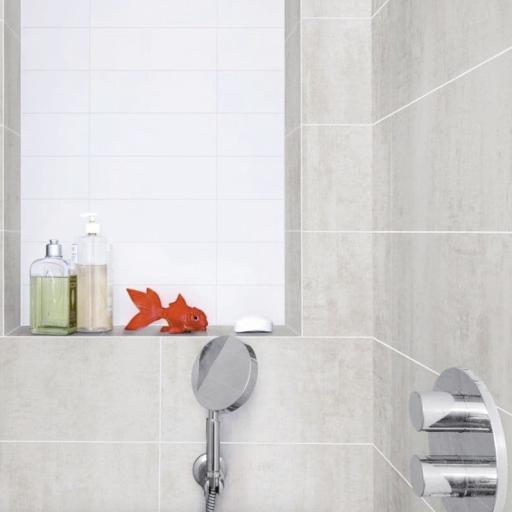 Concrete Brushed Tile Effect Shower Wall Panel