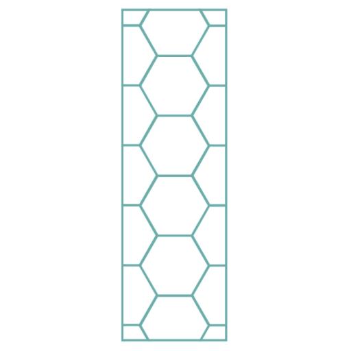 hexagonal effect shower tile panel