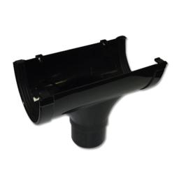 floplast xtraflo running outlet black 170mm gutter to 110mm downpipe connector