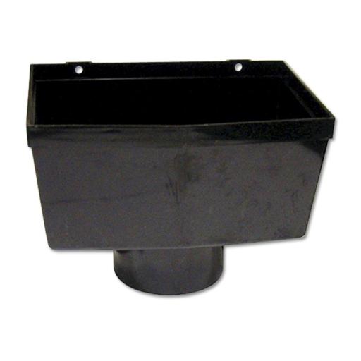 FloPlast Xtraflo Gutter Hopper Black 110mm Commercial Rainwater Hopper