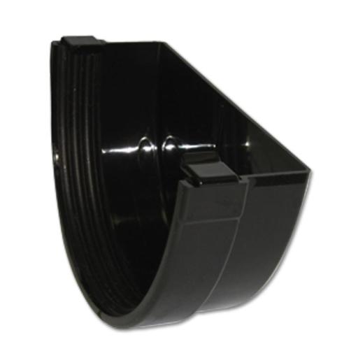 FloPlast Xtraflo Commercial Gutter Union Black 170mm Heavy Duty Gutter Connector