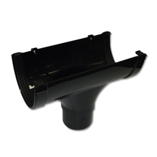 FloPlast Xtraflo Running Outlet Black 170mm Gutter to 110mm Downpipe Connector