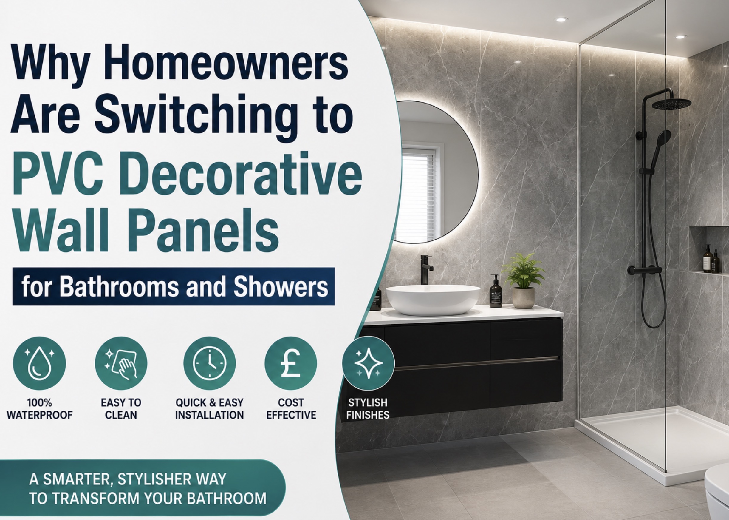 Why Homeowners Are Switching to PVC Decorative Wall Panels for Bathrooms and Showers